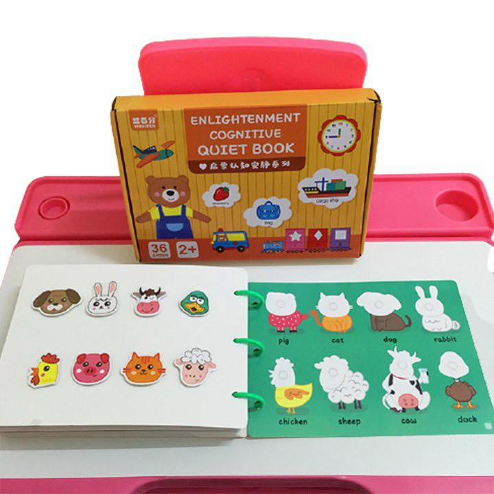 Đồ Chơi Giáo Dục Sớm Cho Bé, Bảng Bận Rộn Quiet Book, Busy Board, Bóc Dán Cho Bé 2-6 tuổi, Học Liệu Bóc Dán 17 Chủ Đề