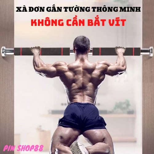 Xà đơn gắn tường gắn cửa nhiều cỡ từ 60-130cm kích thước có thể tùy chỉnh phù hợp tập gym tại nhà tăng cơ bắp