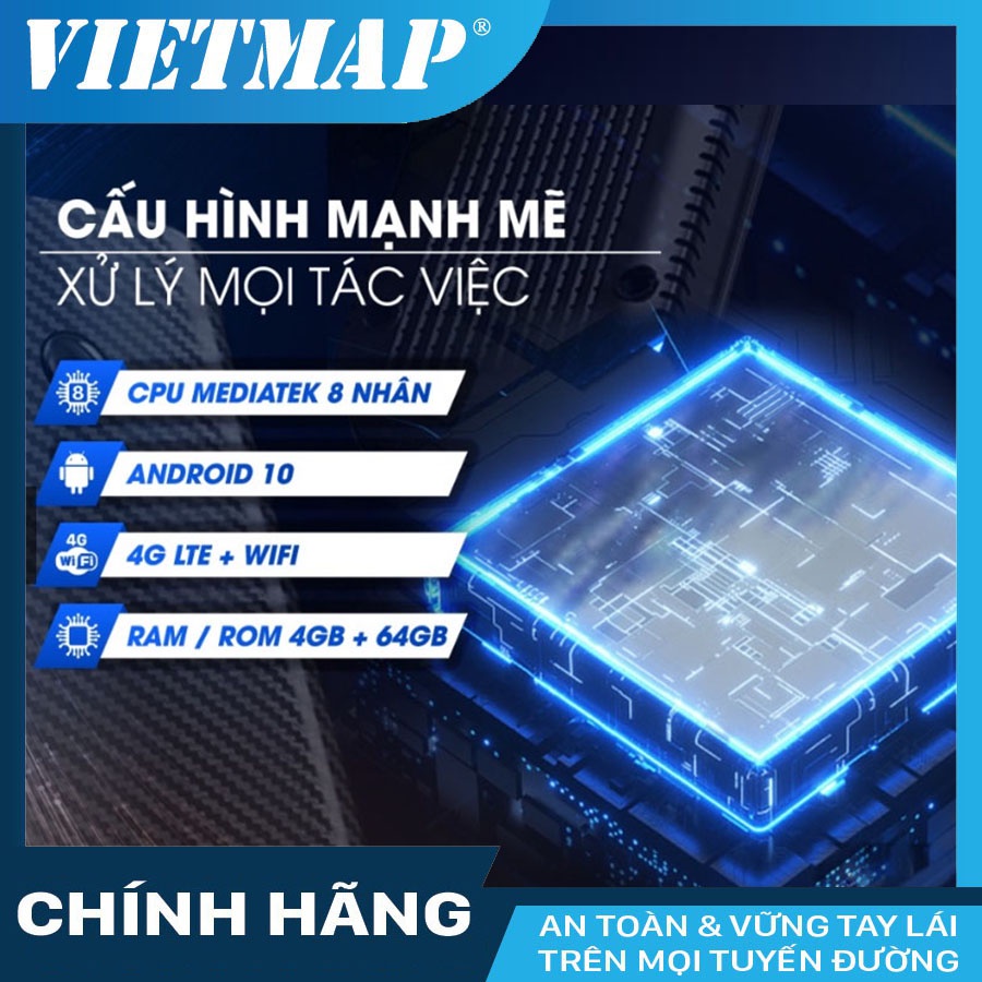 Android Box Vietmap BM9 - Hàng Chính Hãng - Bản Quyền Vietmap S2, Vietmap Live - Sim 4g