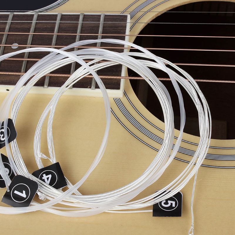 Set 6 Dây Đàn Guitar Cổ Điển Bằng Nilon Màu Đen