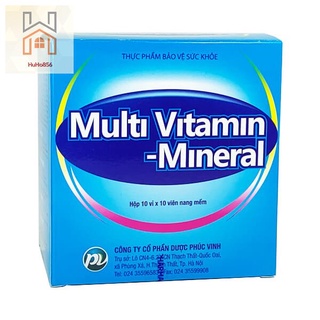 Multi vitamin mineral phúc vinh - bổ sung vitamin, khoáng chất cần thiết cho cơ thể -hộp 100 viên