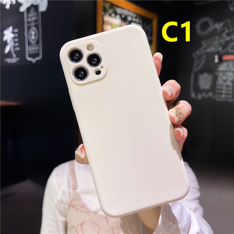 Ốp silicon Màu Trơn Cá Tính Cho Oppo A15 A94 A93 A54 A53 2020 A92 A33 2020 A5S Reno 4lite Reno 4f Reno 5f A15S F17 F19 Pro A52 A7 A32 A72 A53S
