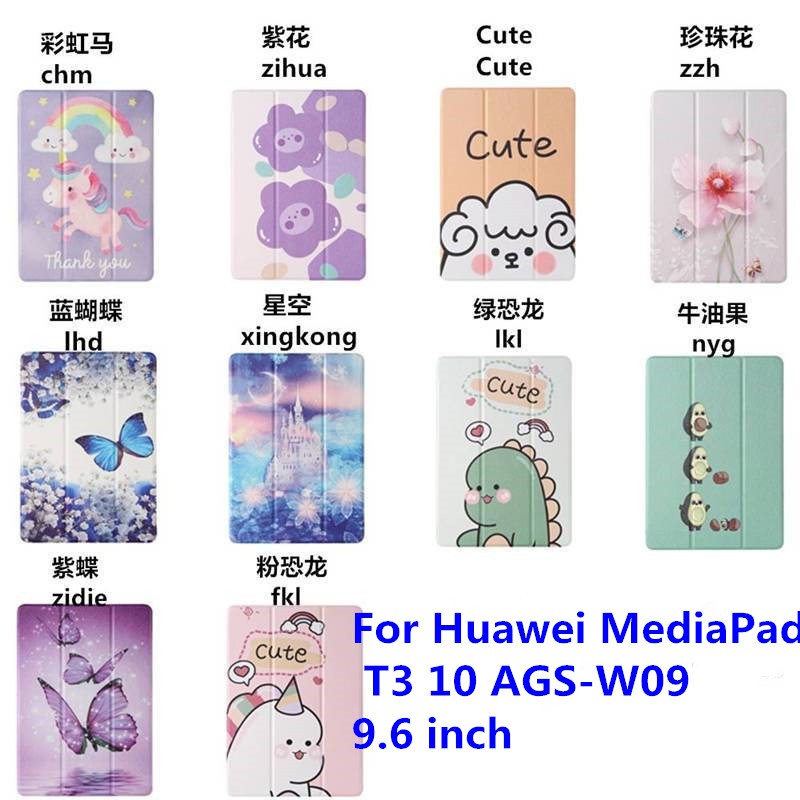 Bao Da Pu + Tpu Mỏng Cho Huawei Mediapad T3 10 Ags-W09, 9.6 Inch
