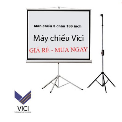 Màn chiếu 3 chân di động kích thước từ 70 inch - 136 inch (1m25 - 2m44)