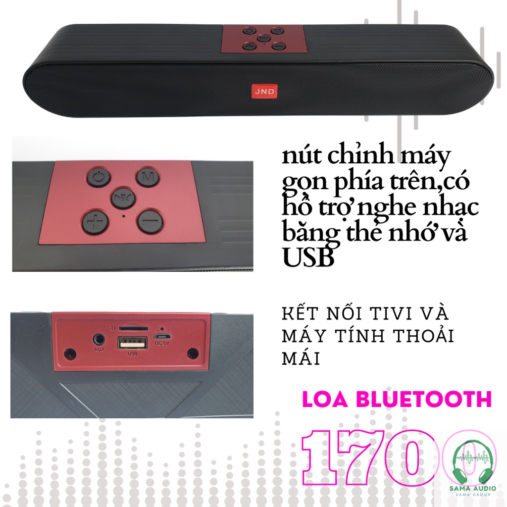 Loa Bluetooth - Loa Tivi Dài 1700 - Loa Không Dây Soundbar Âm Thanh Sống Động- Hỗ trợ USB/Thẻ Nhớ