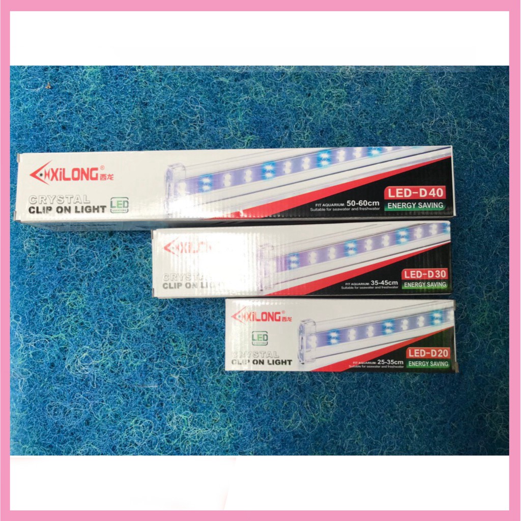 Đèn Kẹp XILONG LED-D20-D30-D40 (Dùng Cho Bể Cá Cảnh Dài Từ 25 - 60cm)
