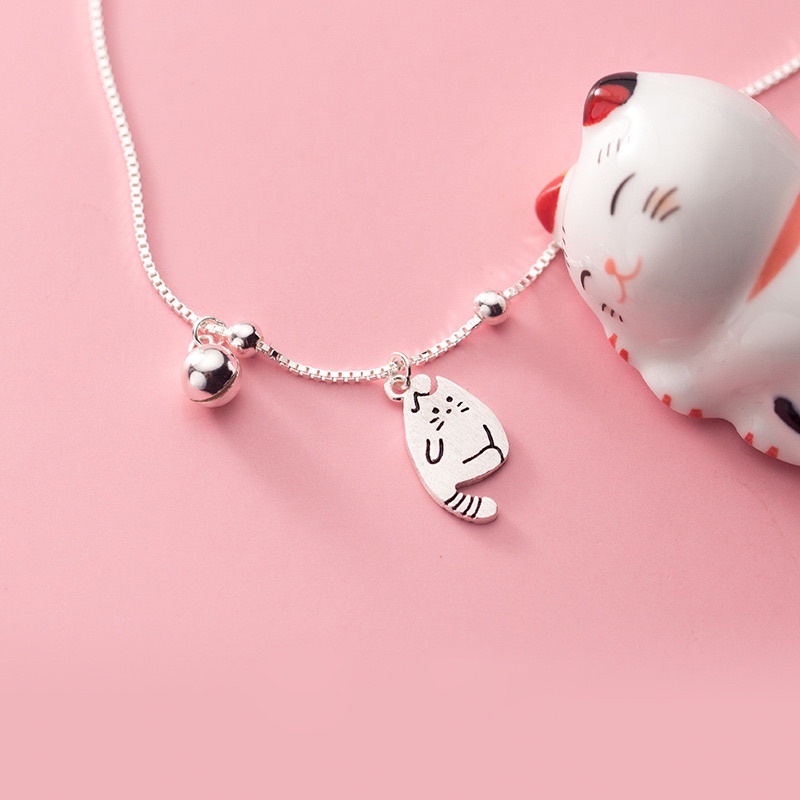 Lắc chân bạc nữ mèo Neko DuySon Silver