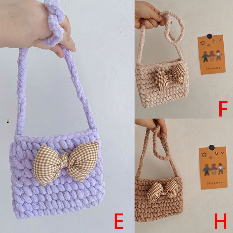 Túi đeo chéo nhỏ đan len thời trang cho trẻ em