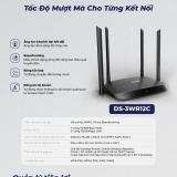 Bộ phát wifi Hikvision 4 râu DS-3WR12C và DS-3WR12GC băng tần kép tốc độ cao
