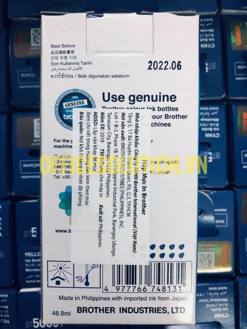 [FREESHIP 99K]_Mực in Brother BT5000Y Yellow Ink - Hàng Chính Hãng