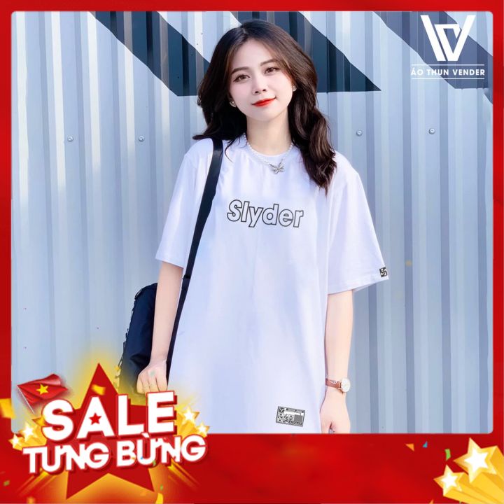 Áo thun nam nữ tay lỡ form rộng Unisex, áo phông Basic Slyder Free size phong cách đường phố A100 K66store