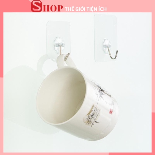 BỘ 10 MÓC DÁN TƯỜNG SIÊU DÍNH 6x6CM 11112 Tiện Ích