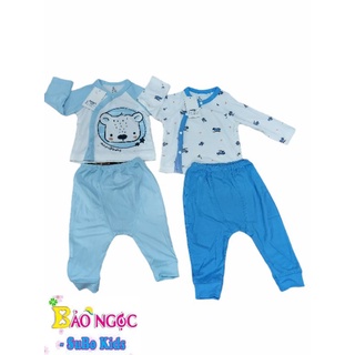 Bộ cài lệch tay dài moon sơ sinh -36m