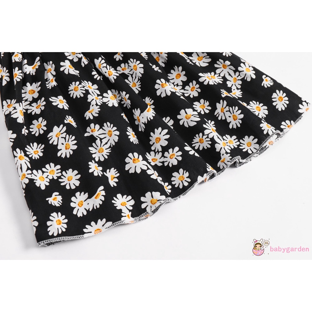 Đầm Chữ A Hai Dây Cổ Thuyền In Hoa Thời Trang Mùa Hè Cho Bé Gái