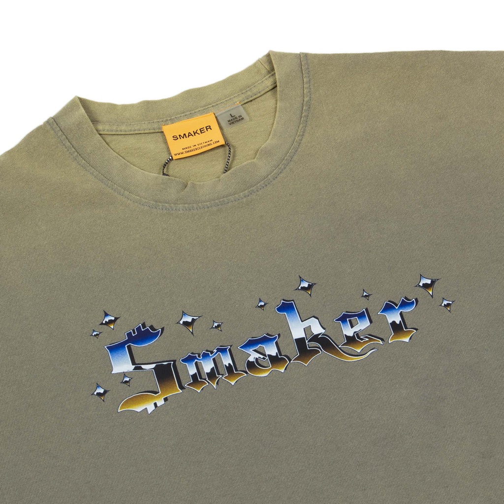 Áo thun cotton nam nữ Unisex form rộng tay lỡ, local brand chính hãng - "SPARKLING LOGO" WASHED TEE