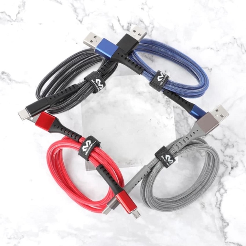 Dây sạc Bọc Cước, Cáp sạc cổng Micro USB thiết kế dây bện dù cho điện thoại androi ZT-C37