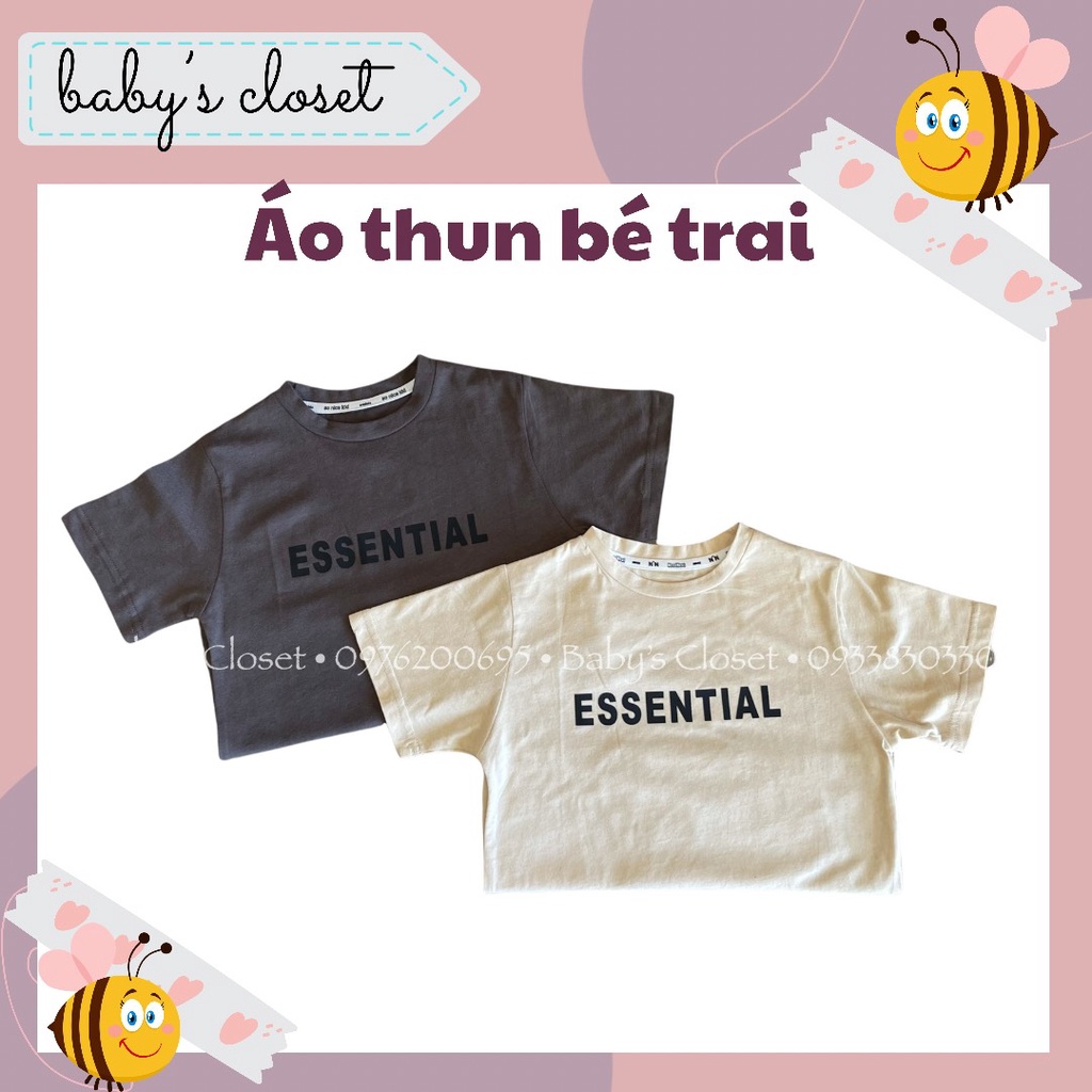 Áo thun tay ngắn cho bé trai - BABY'S CLOSET - Áo phông chất cotton mềm mịn, thấm hút mồ hôi cho bé từ 11-32kg