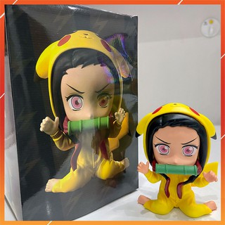 Mô hình  Kimetsu No Yaiba Nezuko Cosplay Pikachu siêu cute
