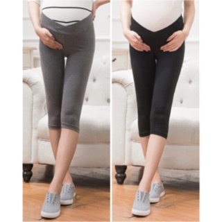 Quần lửng bầu vải zip bụng chéo