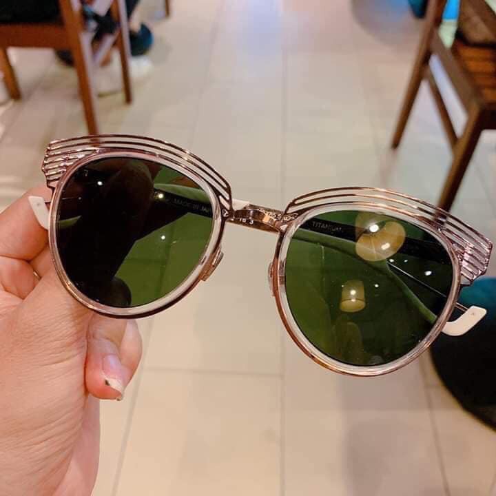 Kính mát nữ Dior Diorenigme - viền vàng hồng cánh bướm ⚜️Hàng Authentic⚜️