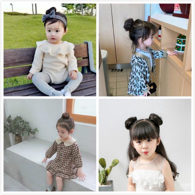 Búi tóc giả kẹp tóc dễ thương cho bé gái