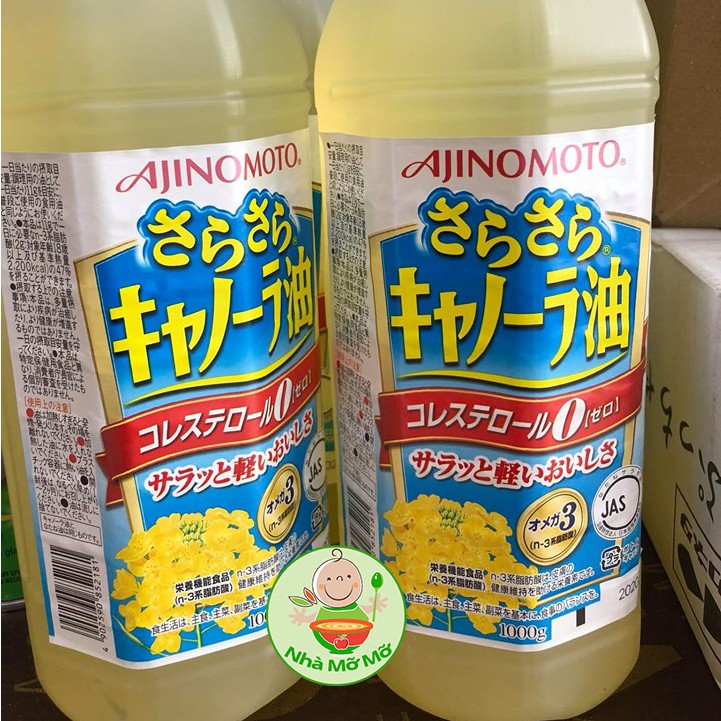 Dầu Ăn Hạt Cải Ajinomoto Bổ Sung Omega 3&amp;6 Nhật - Nhà Mỡ Mỡ