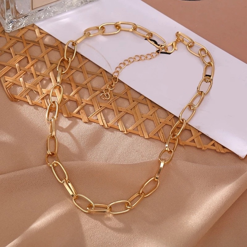 Vòng Cổ Choker Bằng Kim Loại Dày Phong Cách Âu Mỹ Cổ Điển Thời Trang