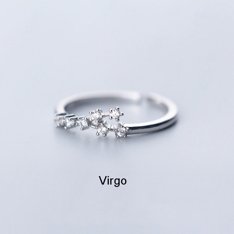 Nhẫn Gmai Zodic mạ bạc 925 đính đá Zircon thời trang cho nữ