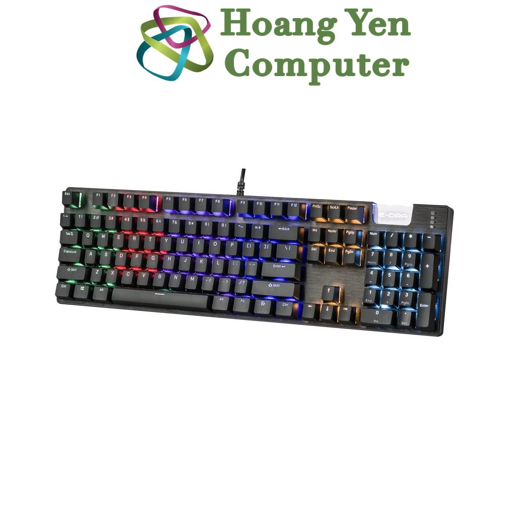 Bàn Phím Cơ E-Dra EK312 LED Rainbow  - BH 2 Năm Chính Hãng - Hoàng Yến Computer