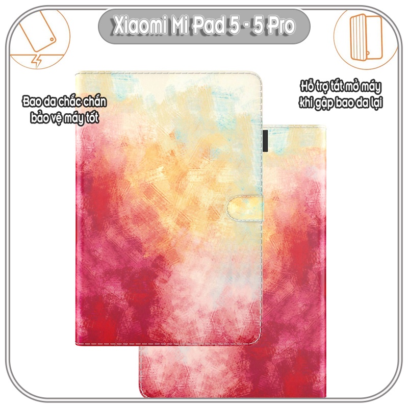 Bao da cho Xiaomi Pad 5 - 5 Pro 2 màu Gradient , viền TPU dẻo đen