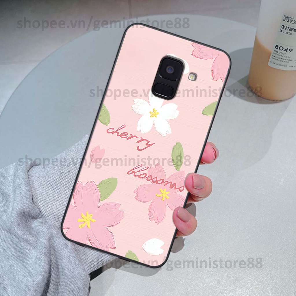Ốp Samsung A6 2018 / A6 Plus / A6+ in hình hoa lá nhiều màu sắc siêu đẹp, siêu xinh, siêu cá tính