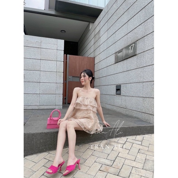 Set áo ren tầng 2 dây + quần short