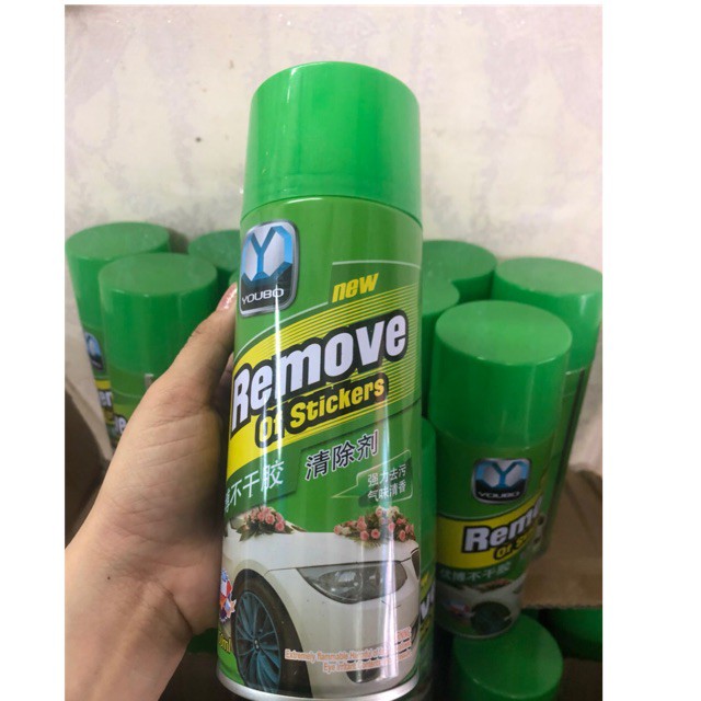 Dung dịch tẩy vết keo dán Sticker Remover 450ml bình xịt loại bỏ decal vết keo dính lâu ngày kính xe hơi