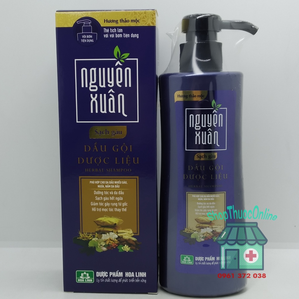 Dầu gội dược liệu Nguyên Xuân chai 250ml dưỡng tóc và da đầu, sạch gàu, hết ngứa, giảm rụng tóc, hỗ trợ mọc tóc