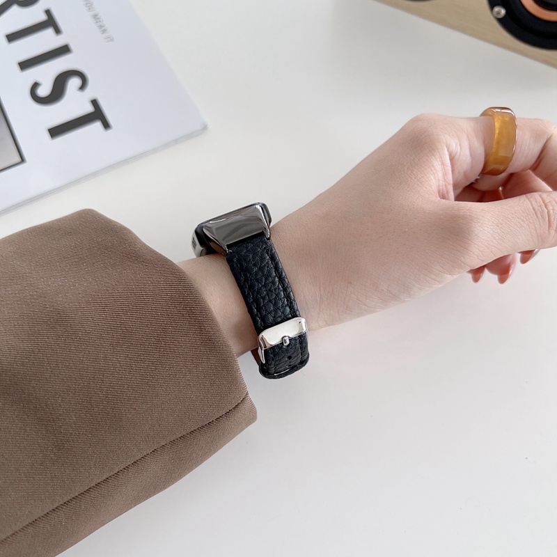Dây Đeo Da Thay Thế Cho Đồng Hồ Thông Minh Huawei Band 8 7 6 / Honor Band 6