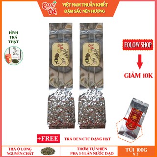 (Tặng gói trà đen) Trà ô long Quê Ta nguyên chất, uống trà olong giúp giảm cân hiệu quả - 2 gói x 100g