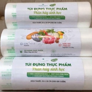 Cuộn 500g túi đựng thực phẩm tự hủy sinh học