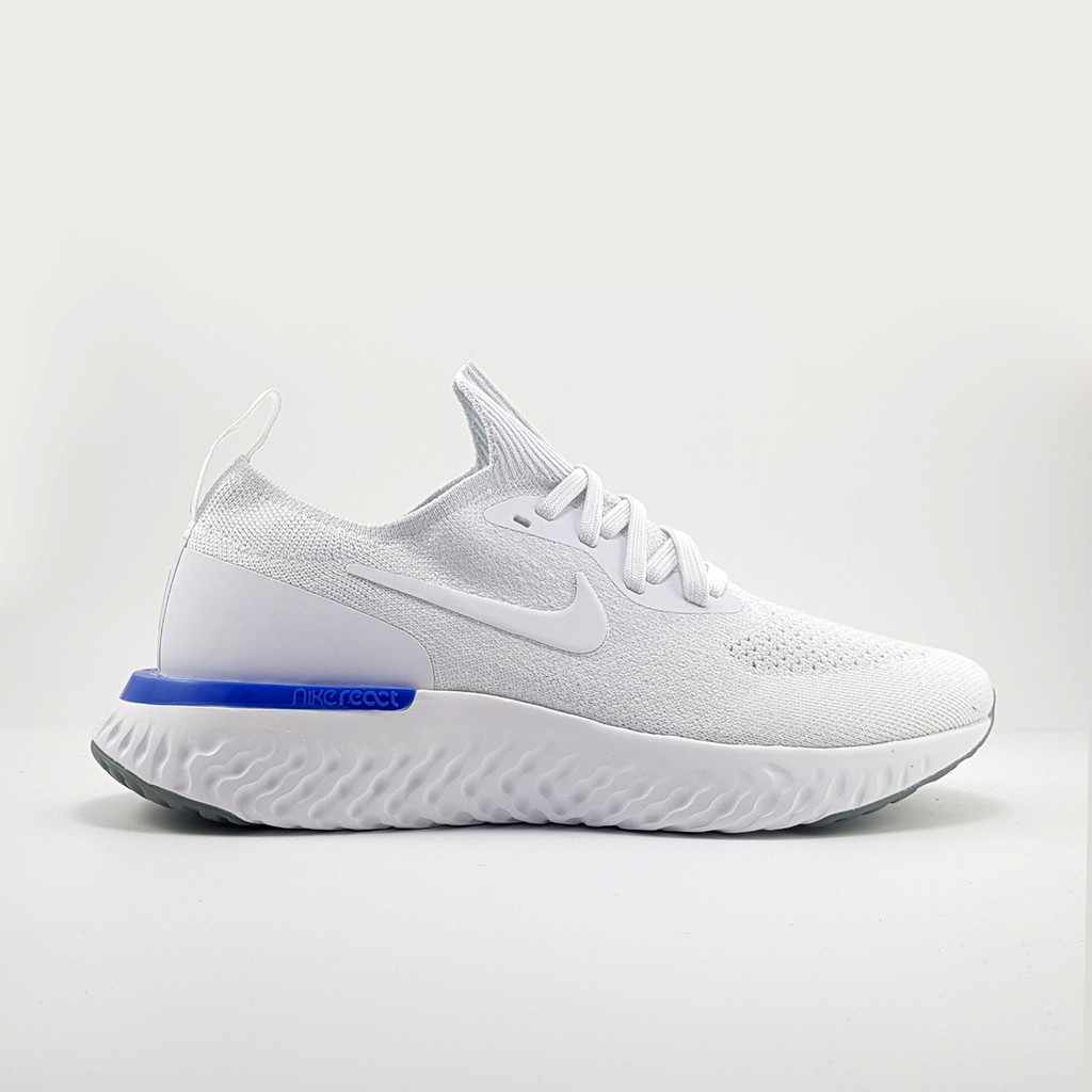 [full box] Giày Sneaker Epic React Flyknit Light White/Blue