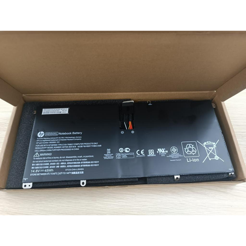 Pin Dành Cho Laptop HP Spectre XT Pro 13-B000 XT 13-2120tu 13-2021tu 13-2000eg 685866-1B1 HSTNN-IB3V HD04XL Zin New