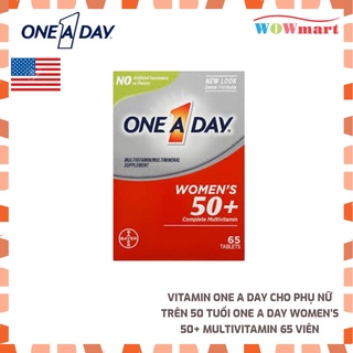 Vitamin one a day cho phụ nữ trên 50 tuổi one a day women’s 50+ multivitamin 65 viên