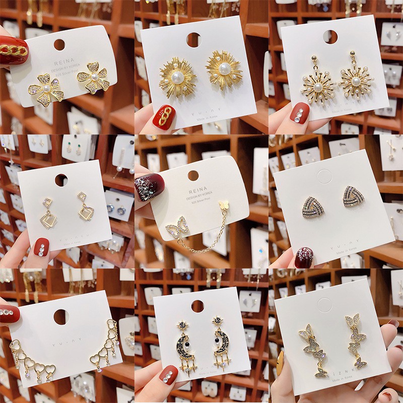 Korean Tassel Pearl Earrings Fashion Style