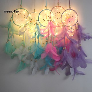Vòng dreamcatcher có đèn LED treo tường trang trí phòng ngủ- Chọn Màu