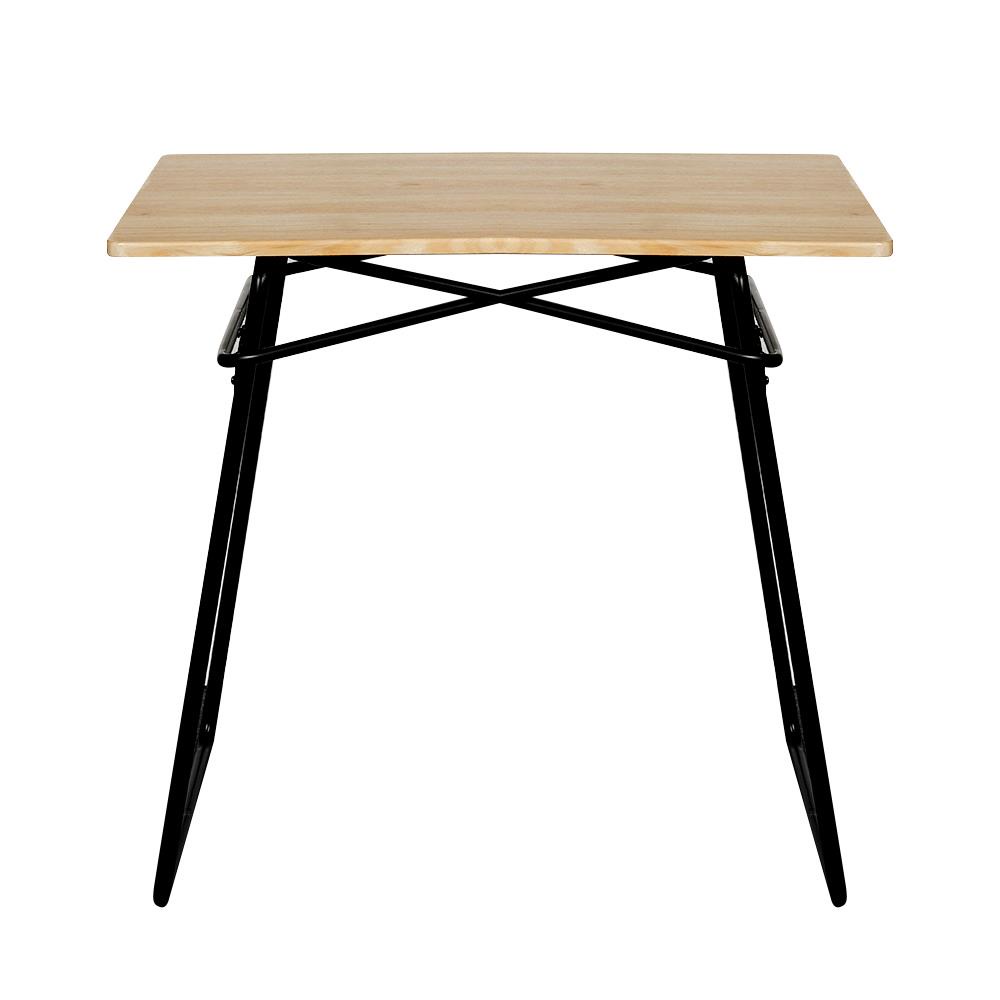 HomeBase FURDINI Bộ bàn 2 ghế bằng MDF phủ PVC khung thép SMORE W80xH75xD50cm màu nâu
