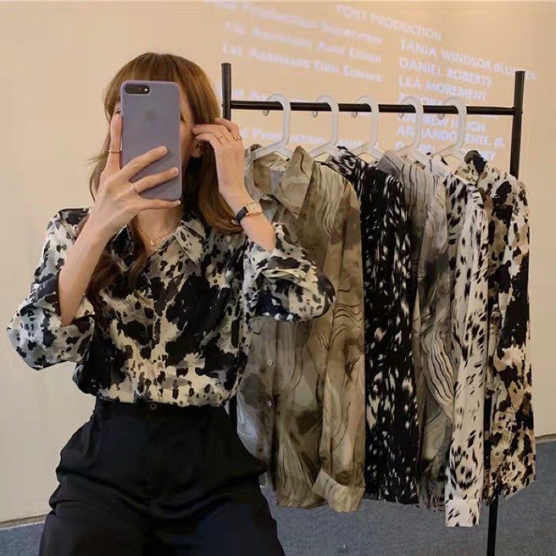 Sơmi voan loang phong cách hồng kông kèm video+ ảnh thật