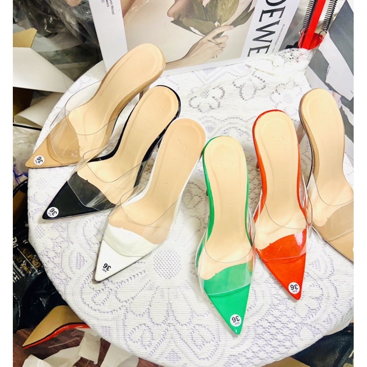 Giày guốc nhọn 9cm quai bản trong H2STORE siêu hót quanh năm cho nữ