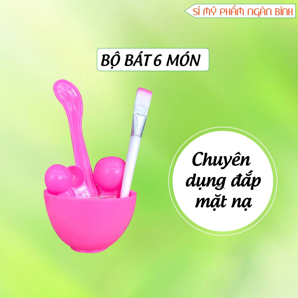 Bộ bát trộn mặt nạ 6 chi tiết, bát trộn mask