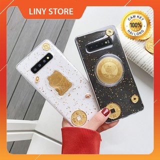 Ốp điện thoại Thần Tài hình Mèo và Chuột cho Samsung Galaxy S và Note và Iphone