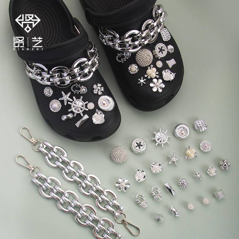 sticker dép crocsSet 25 Phụ Kiện Ghim Trang Trí Giày Dễ Thương