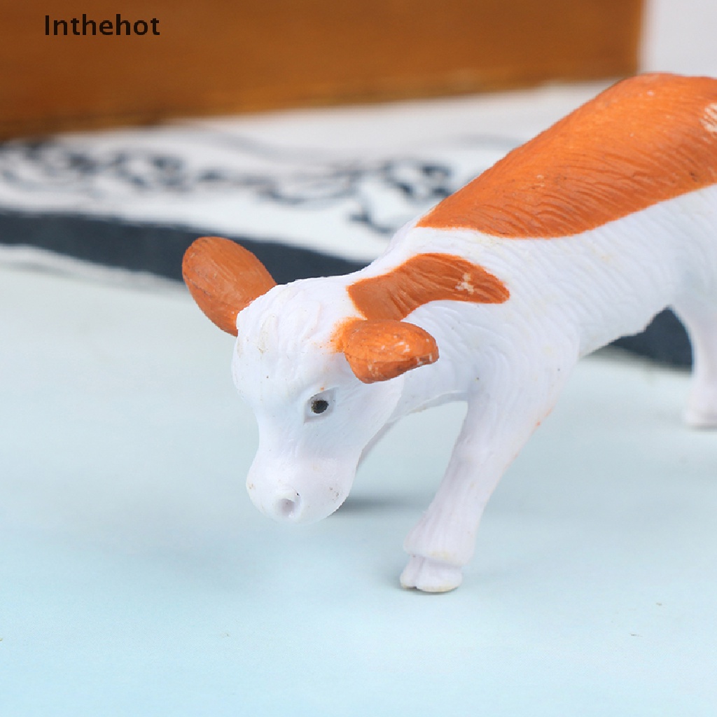 Mô Hình Chú Heo Và Bò mini Dùng Trang Trí Nông Trại DIY