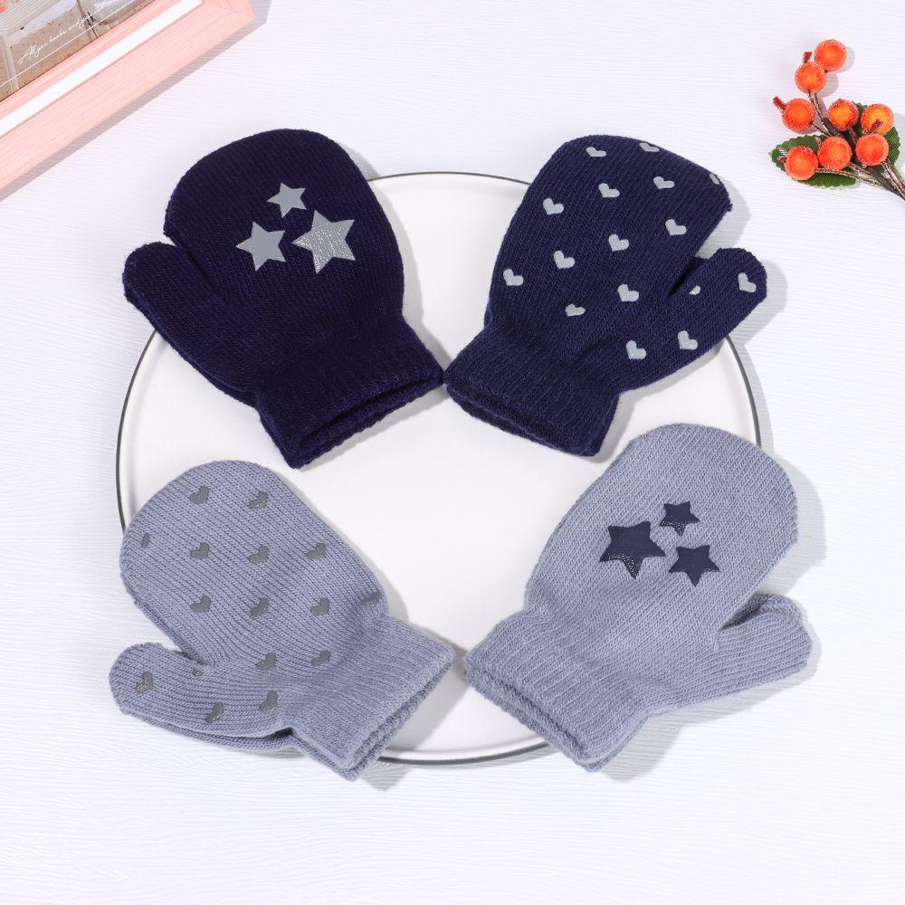 MELODG Găng Tay Dày Mềm Mại Chống Trượt Họa Tiết Ngôi Sao Xinh Xắn Cho